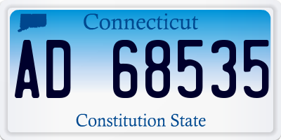 CT license plate AD68535
