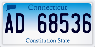 CT license plate AD68536