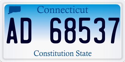 CT license plate AD68537