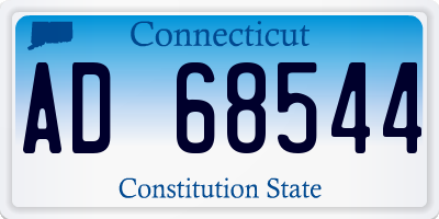 CT license plate AD68544