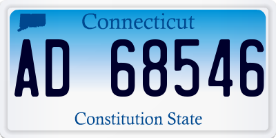 CT license plate AD68546