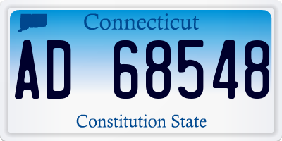 CT license plate AD68548