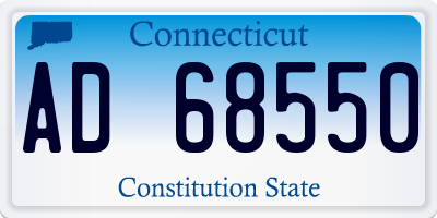 CT license plate AD68550
