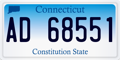 CT license plate AD68551