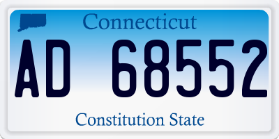 CT license plate AD68552