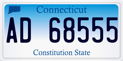 CT license plate AD68555