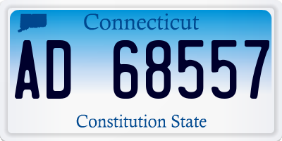 CT license plate AD68557