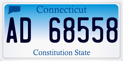 CT license plate AD68558