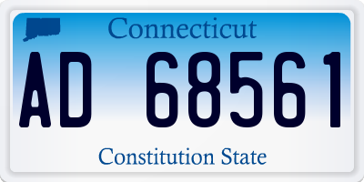 CT license plate AD68561