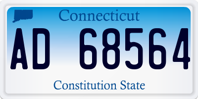 CT license plate AD68564