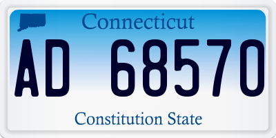CT license plate AD68570