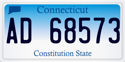 CT license plate AD68573