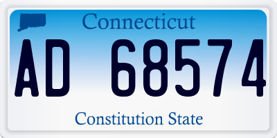 CT license plate AD68574