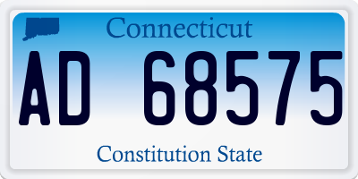 CT license plate AD68575