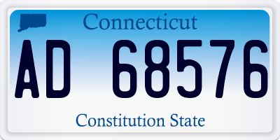 CT license plate AD68576