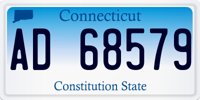 CT license plate AD68579