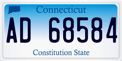 CT license plate AD68584