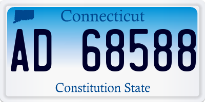 CT license plate AD68588
