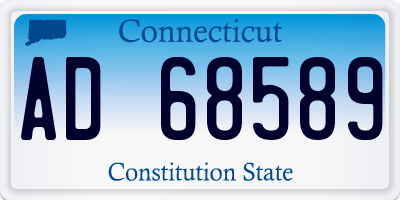 CT license plate AD68589