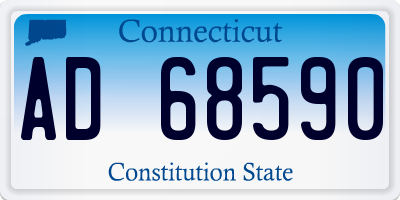 CT license plate AD68590