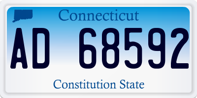 CT license plate AD68592
