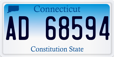 CT license plate AD68594