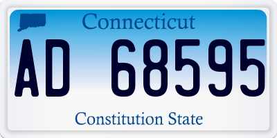 CT license plate AD68595