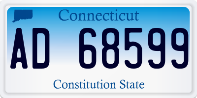 CT license plate AD68599