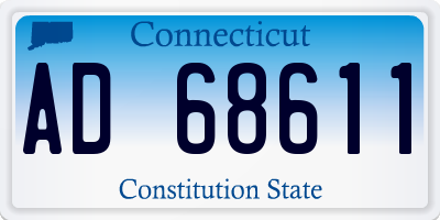 CT license plate AD68611