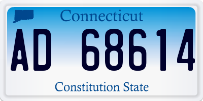 CT license plate AD68614