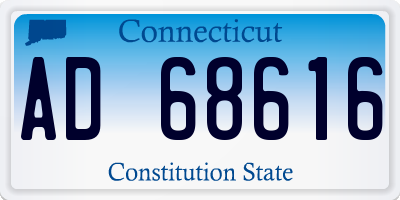 CT license plate AD68616