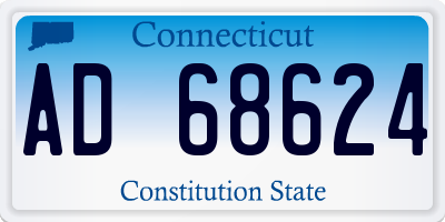 CT license plate AD68624