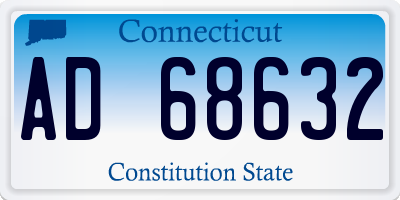 CT license plate AD68632