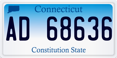 CT license plate AD68636