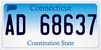 CT license plate AD68637