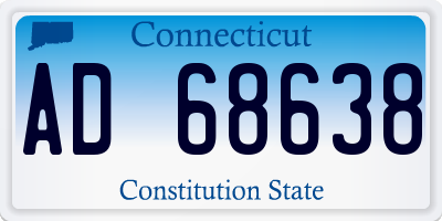 CT license plate AD68638