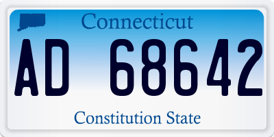 CT license plate AD68642