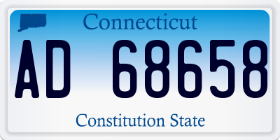 CT license plate AD68658