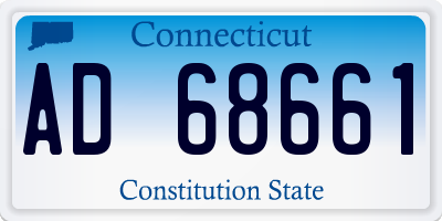 CT license plate AD68661