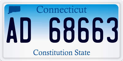 CT license plate AD68663