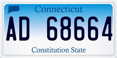 CT license plate AD68664
