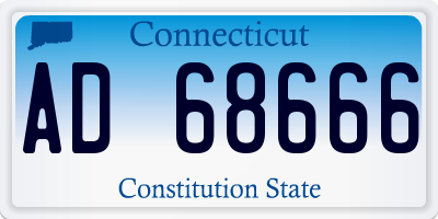 CT license plate AD68666