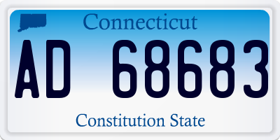 CT license plate AD68683