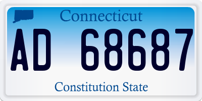 CT license plate AD68687