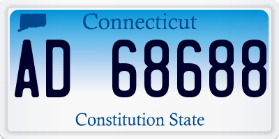 CT license plate AD68688
