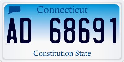 CT license plate AD68691