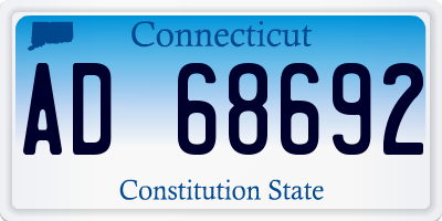 CT license plate AD68692