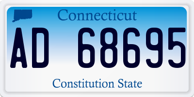 CT license plate AD68695