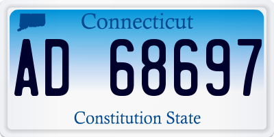 CT license plate AD68697