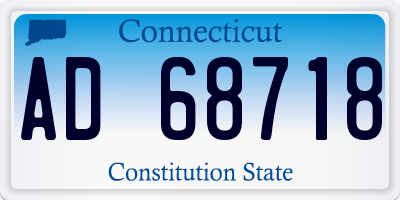 CT license plate AD68718